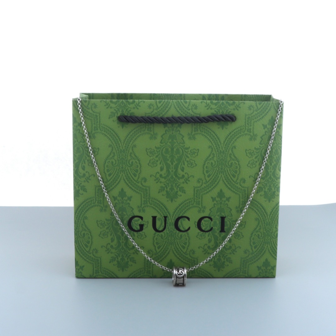 Top Quality Gucci Double G Flower Gear Necklace