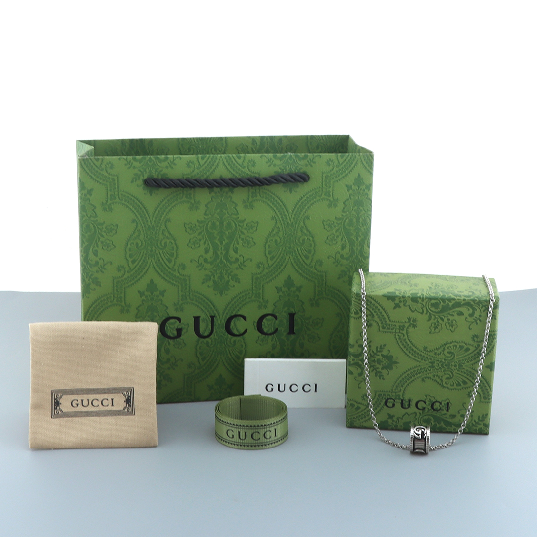 Top Quality Gucci Double G Flower Gear Necklace