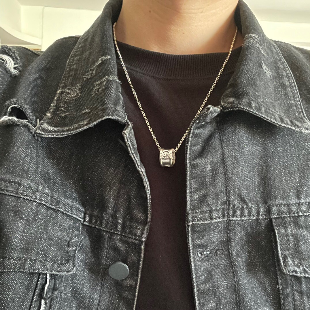 Top Quality Gucci Double G Flower Gear Necklace