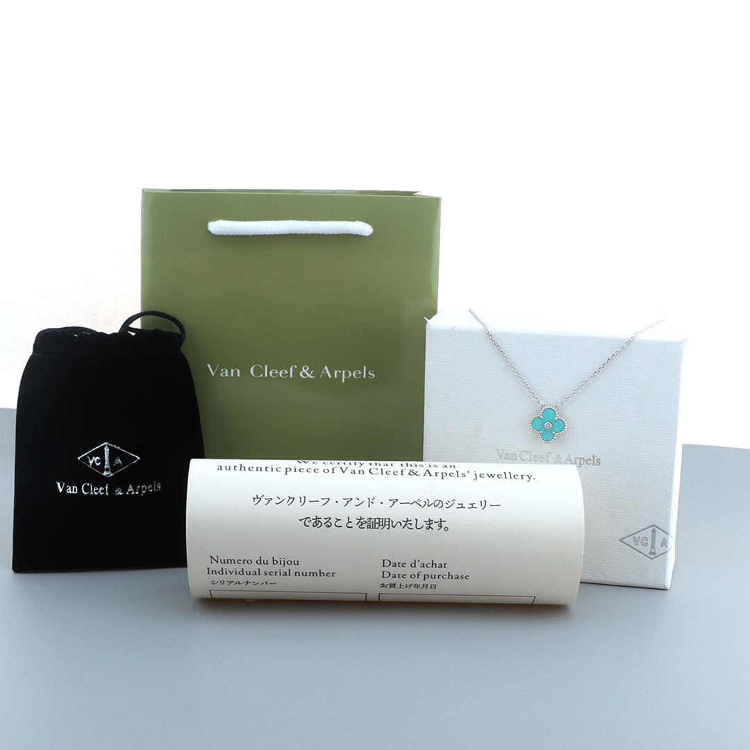 Top Quality Van Cleef & Arpels Diamond Clover Necklace