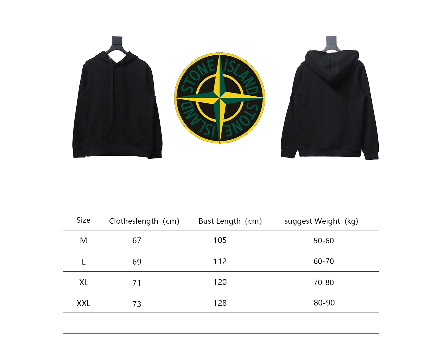     Stone Island Classic Cuffed Pocket Hoodie Black 