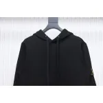 Top Quality Stone Island Classic Cuffed Pocket Hoodie Black 