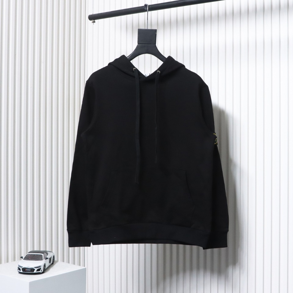     Stone Island Classic Cuffed Pocket Hoodie Black 