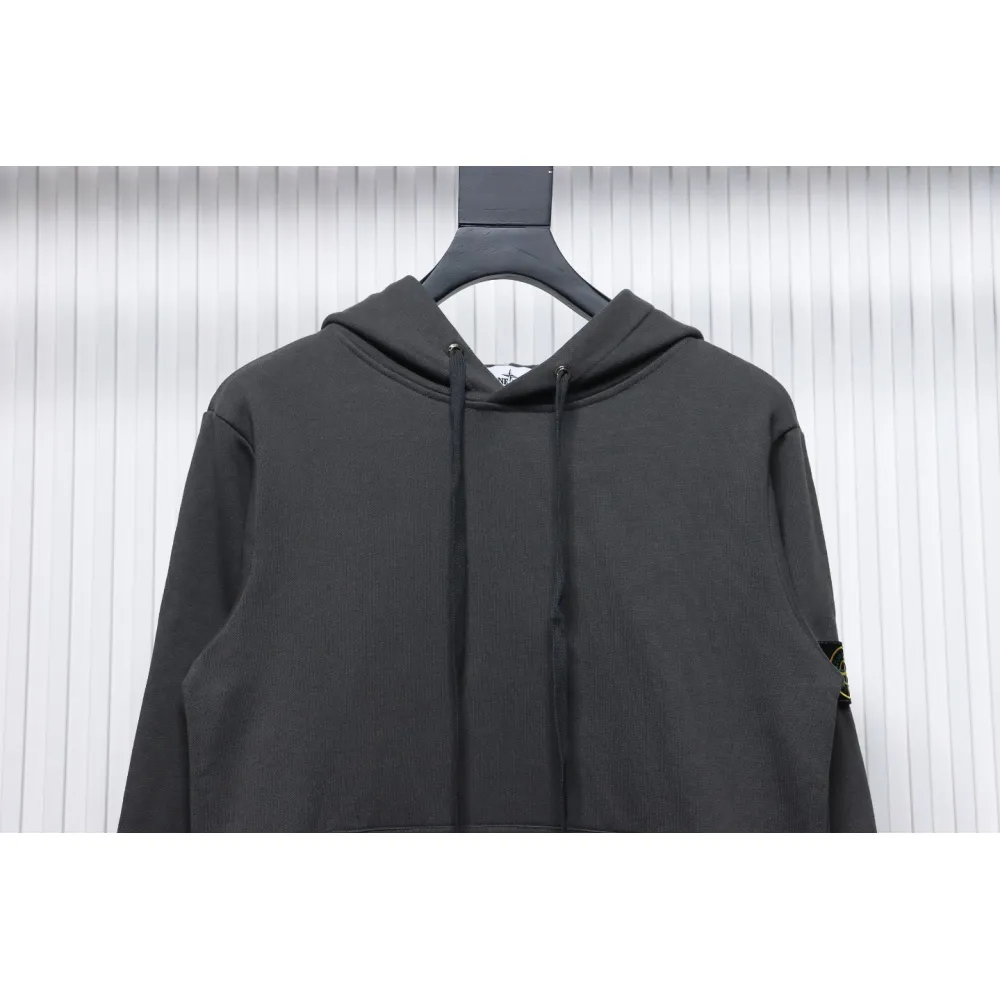 Top Quality Stone Island Classic Cuffed Pocket Hoodie Grey 