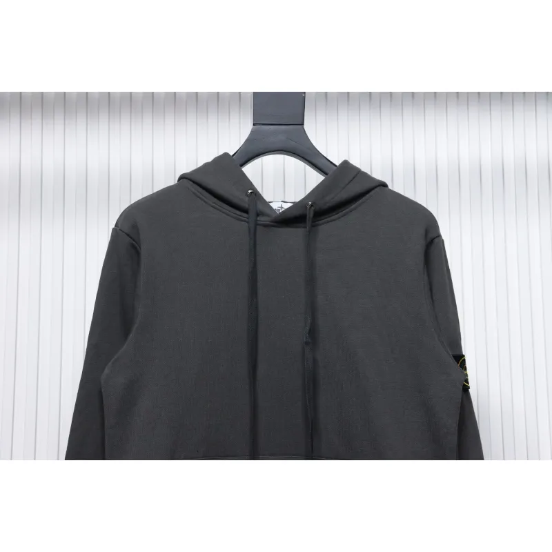 Top Quality Stone Island Classic Cuffed Pocket Hoodie Grey 
