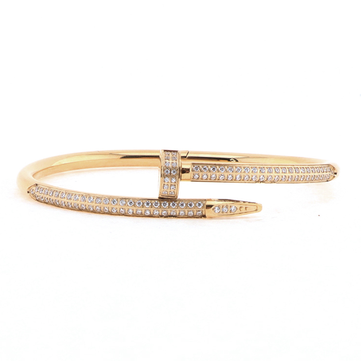 Top Quality Cartier half circle full diamond studded bracelet