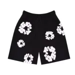 Top Quality Denim Tears The Cotton Wreath Shorts Black  