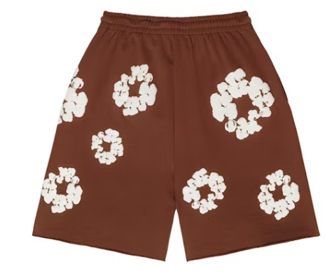 Top Quality Denim Tears The Cotton Wreath Shorts Brown  
