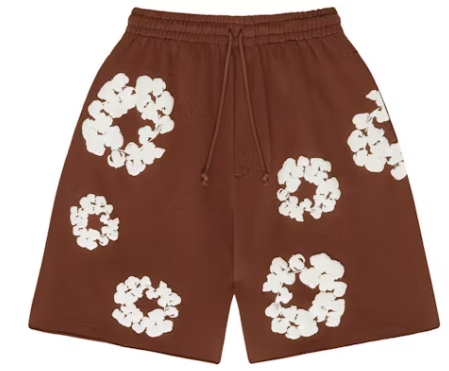 Top Quality Denim Tears The Cotton Wreath Shorts Brown  