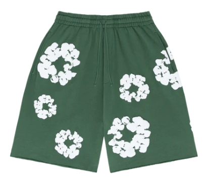 Top Quality Denim Tears The Cotton Wreath Shorts Green  