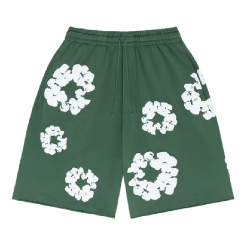 Top Quality Denim Tears The Cotton Wreath Shorts Green  