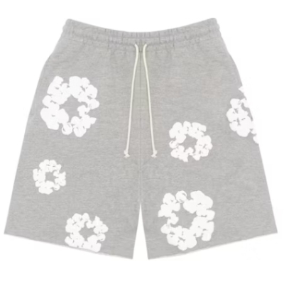 Top Quality Denim Tears The Cotton Wreath Shorts Grey   01