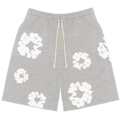 Top Quality Denim Tears The Cotton Wreath Shorts Grey   01