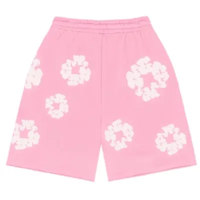 Top Quality Denim Tears The Cotton Wreath Shorts Pink   02