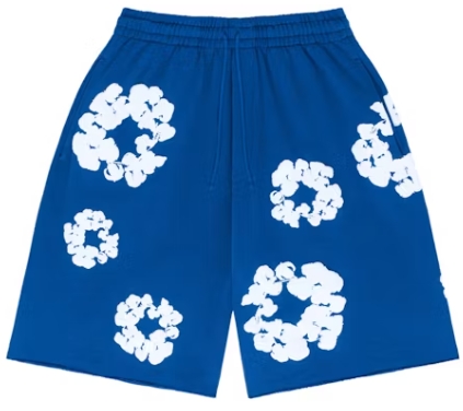 Top Quality Denim Tears The Cotton Wreath Shorts Royal Blue  