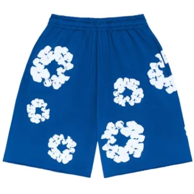 Top Quality Denim Tears The Cotton Wreath Shorts Royal Blue   02