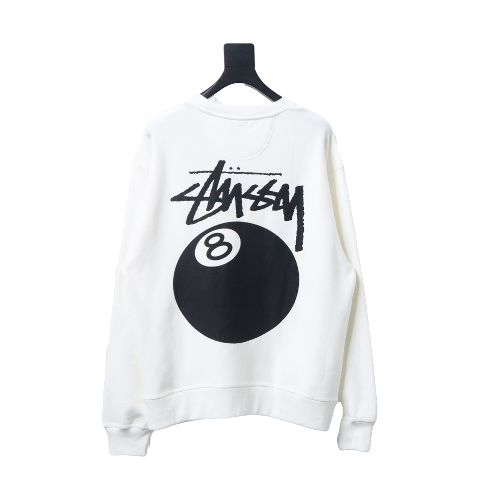     Stussy 24FW Black 8 Crew Sweatshirt