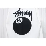 Top Quality Stussy 24FW Black 8 Crew Sweatshirt