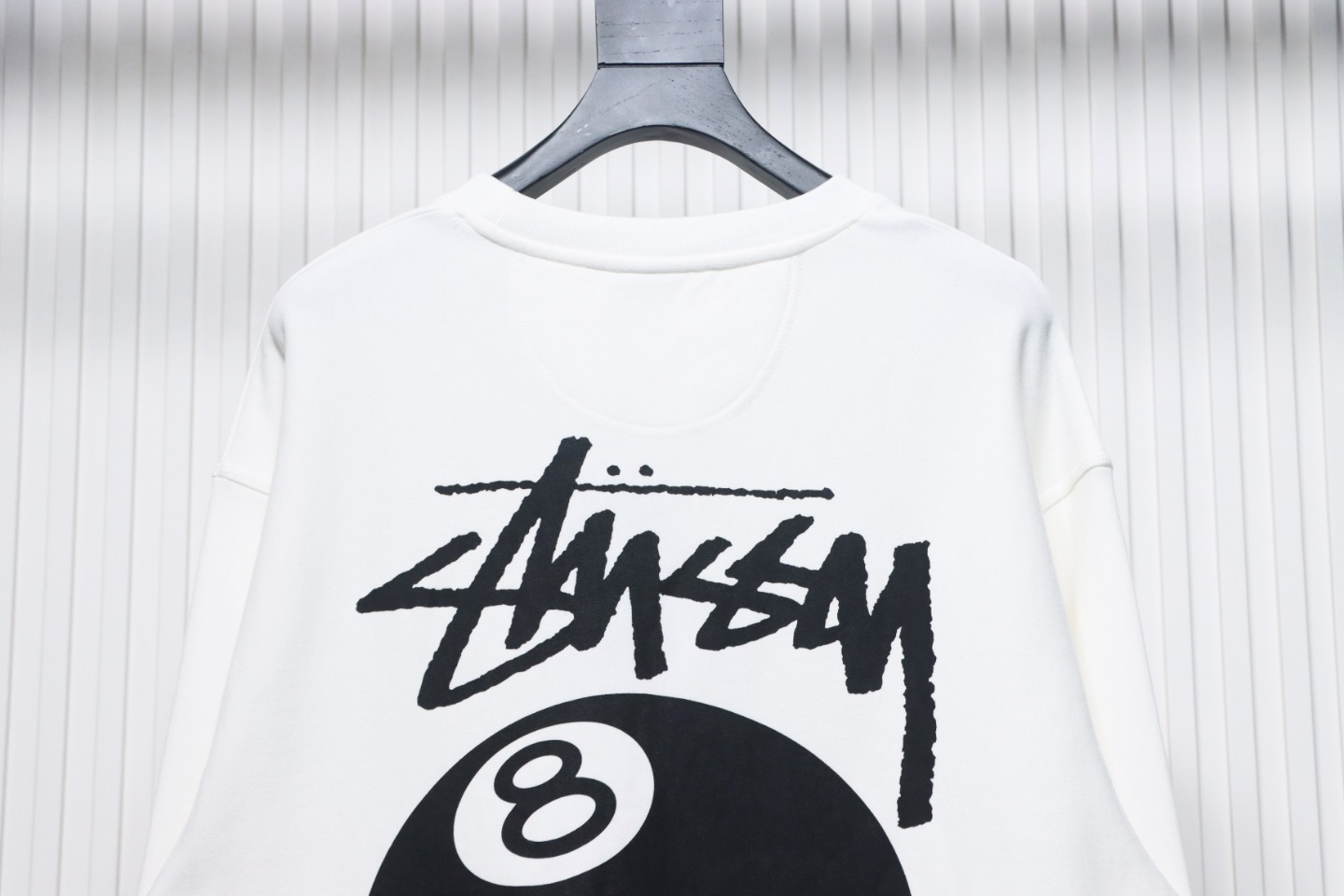     Stussy 24FW Black 8 Crew Sweatshirt