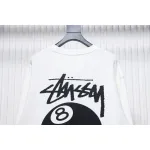 Top Quality Stussy 24FW Black 8 Crew Sweatshirt