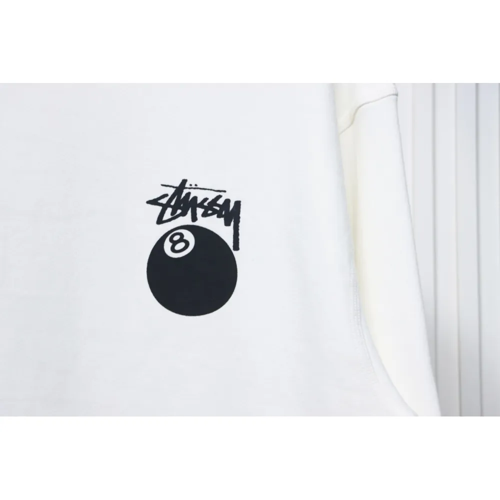 Top Quality Stussy 24FW Black 8 Crew Sweatshirt