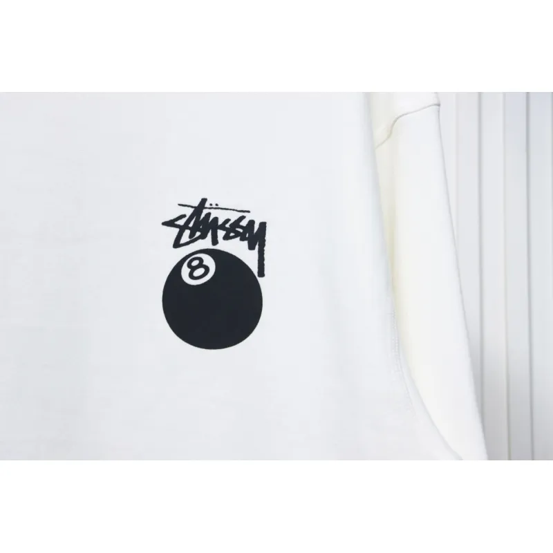 Top Quality Stussy 24FW Black 8 Crew Sweatshirt