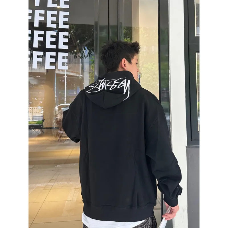 Top Quality Stussy Letter Logo Embroidery Hoodie 