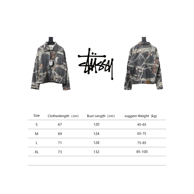 Top Quality Stussy Maple Leaf Zip Work Jacket 