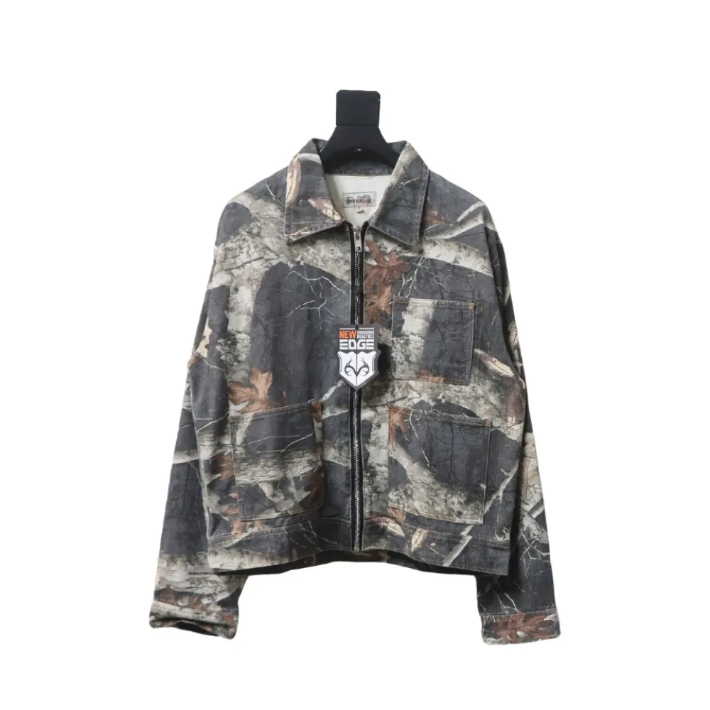 Top Quality Stussy Maple Leaf Zip Work Jacket 