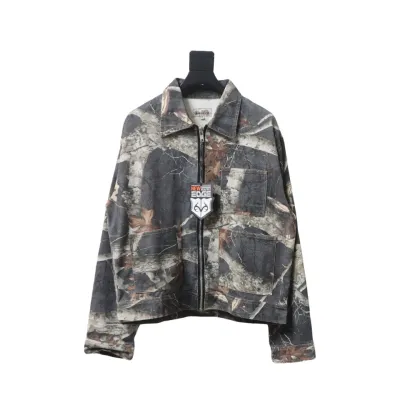 Top Quality Stussy Maple Leaf Zip Work Jacket  01