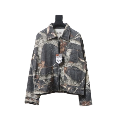 Top Quality Stussy Maple Leaf Zip Work Jacket  01