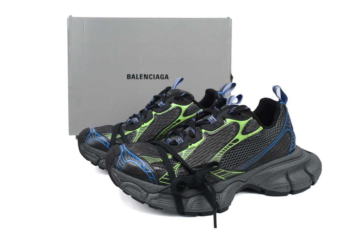    Balenciaga Black Green Blue 734731 W3XDC 0235 