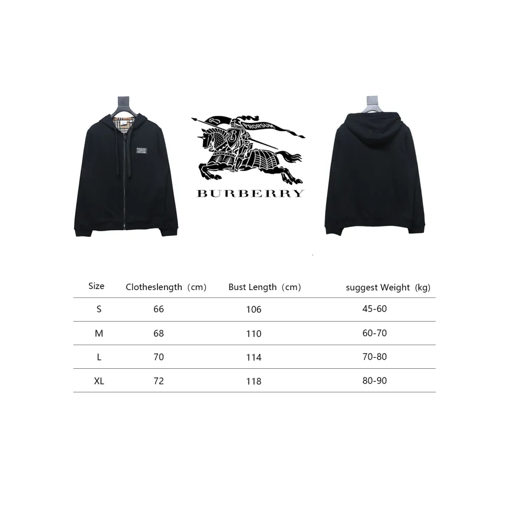 Top Quality Burberry 21Fw Check Hooded Jacket Black 