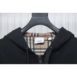 Top Quality Burberry 21Fw Check Hooded Jacket Black 