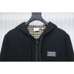 Top Quality Burberry 21Fw Check Hooded Jacket Black 
