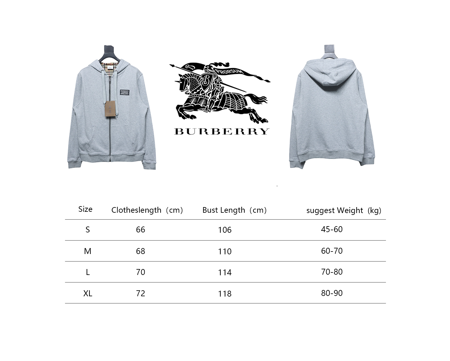     Burberry 21Fw Check Hooded Jacket Grey 