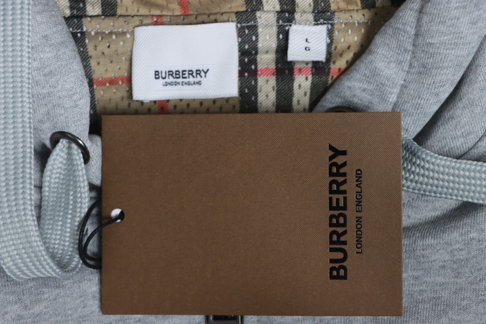     Burberry 21Fw Check Hooded Jacket Grey 