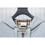 Top Quality Burberry 21Fw Check Hooded Jacket Grey 