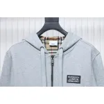Top Quality Burberry 21Fw Check Hooded Jacket Grey 