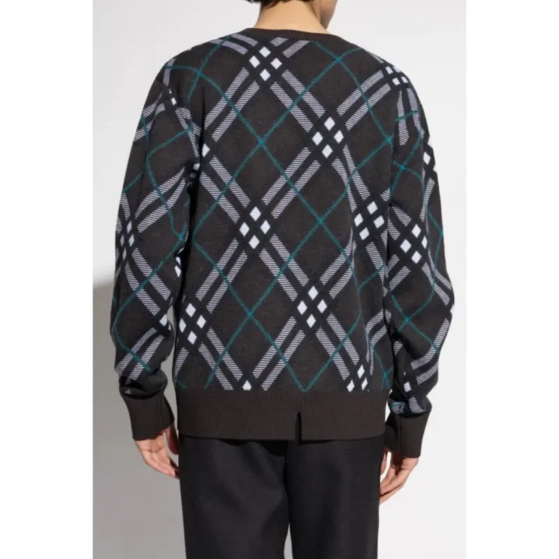 Top Quality Burberry 24Fw Twill Crew Neck Sweater 