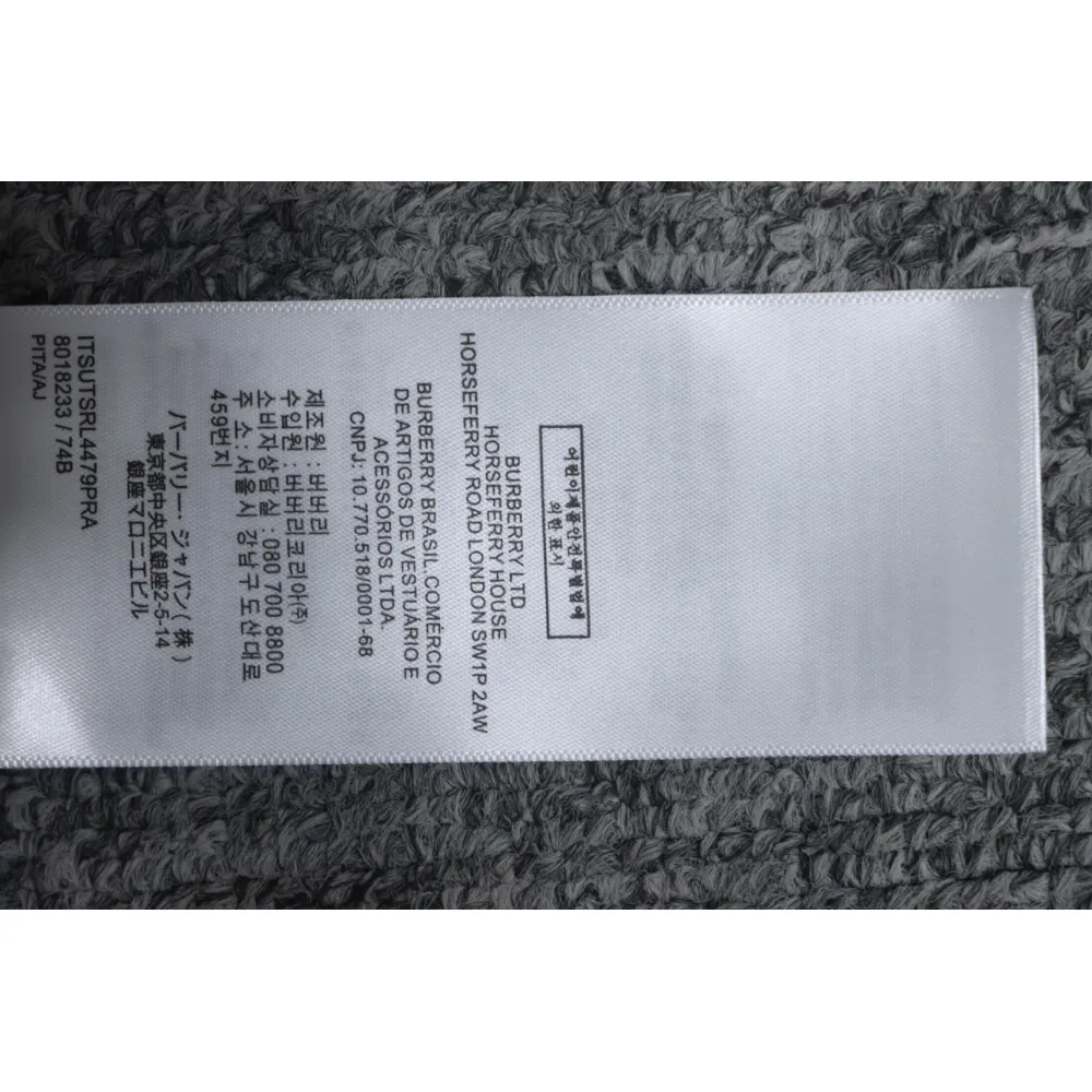 Top Quality Burberry 24Fw Twill Crew Neck Sweater 