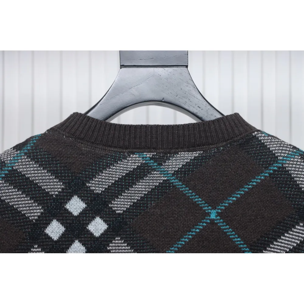 Top Quality Burberry 24Fw Twill Crew Neck Sweater 