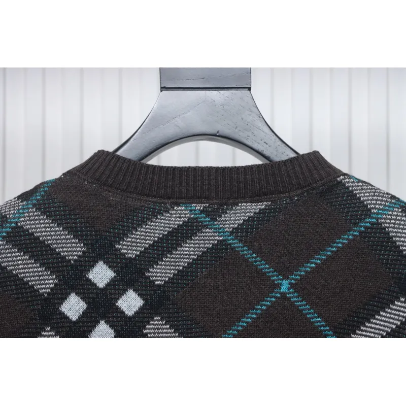 Top Quality Burberry 24Fw Twill Crew Neck Sweater 