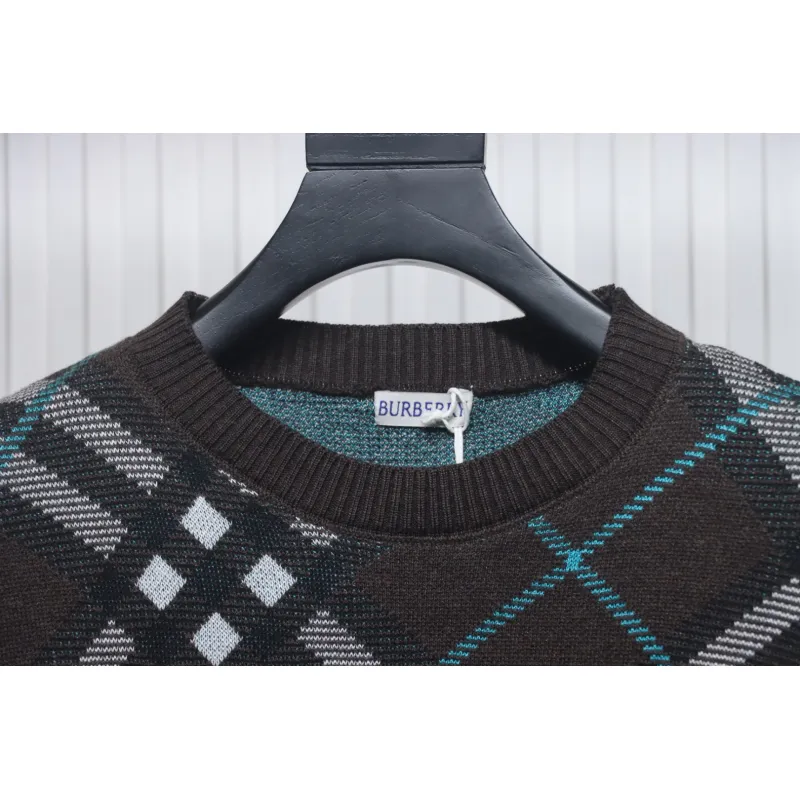 Top Quality Burberry 24Fw Twill Crew Neck Sweater 