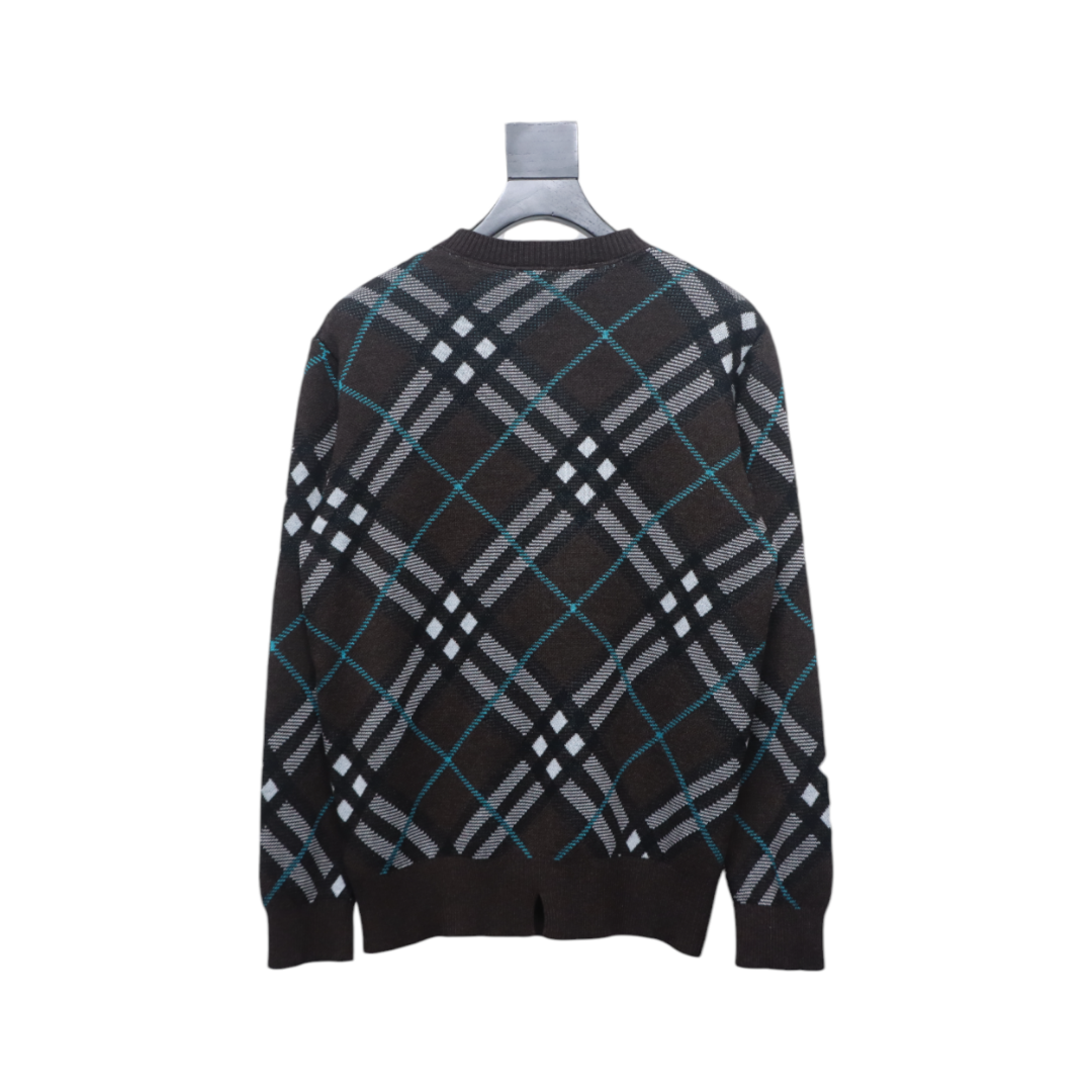     Burberry 24Fw Twill Crew Neck Sweater 