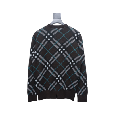 Top Quality Burberry 24Fw Twill Crew Neck Sweater  02