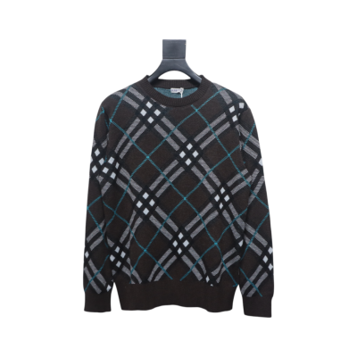 Top Quality Burberry 24Fw Twill Crew Neck Sweater  01