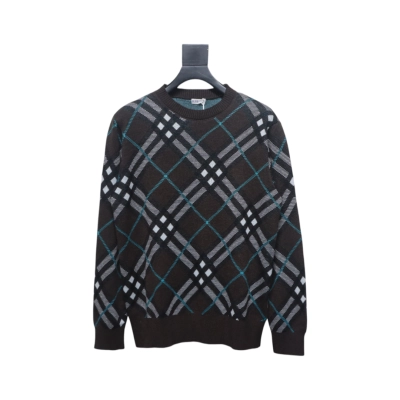 Top Quality Burberry 24Fw Twill Crew Neck Sweater  01