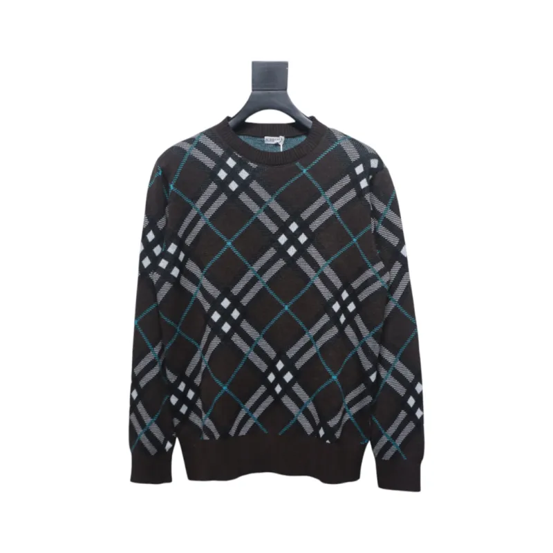 Top Quality Burberry 24Fw Twill Crew Neck Sweater 