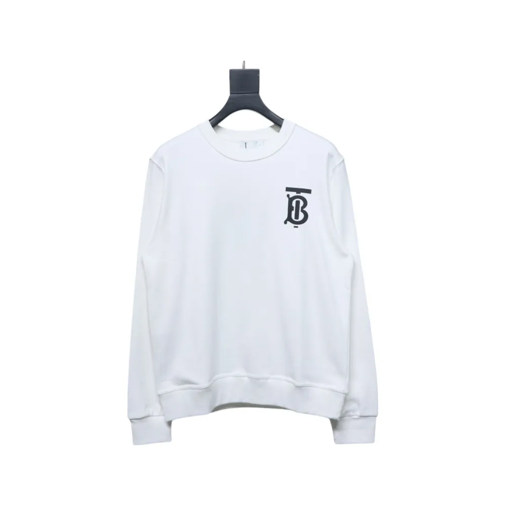 Top Quality Burberry Classic Letter Crew Sweatshirt White 